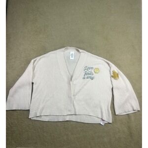 Disney Princess Tiana Frog Love Finds A Way Cardigan Sweater Women's XL